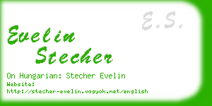 evelin stecher business card